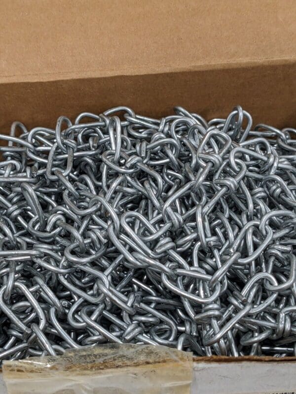 CAMPBELL 0.072" Diam Steel Double Loop Chain 70 Lb Load Limit, 100' 0750424