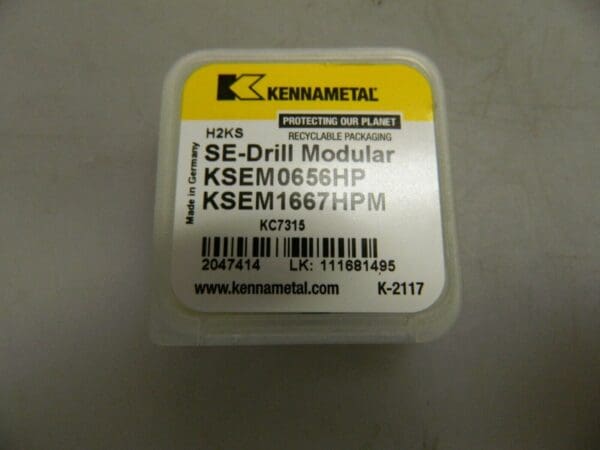 Kennametal Replaceable Drill Tip Series KSEM 0.8437" Dia 2047427