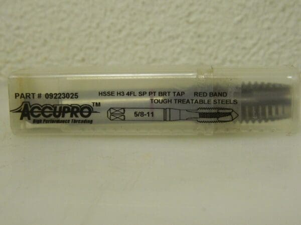 Accupro Spiral Point Tap HSS 5/8-11 UNC 4 Flute H3 09223025