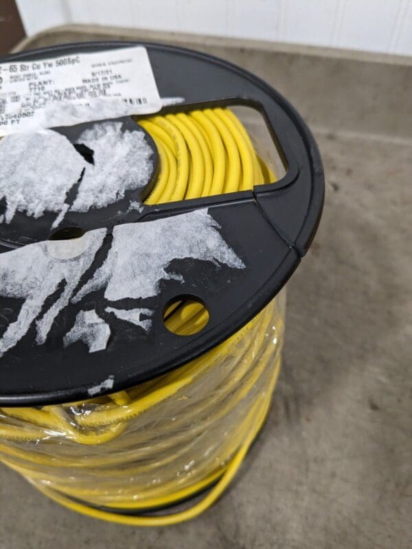 SOUTHWIRE Machine Tool Wire: 12 AWG, Yellow, Approx. 500' Long 411040502