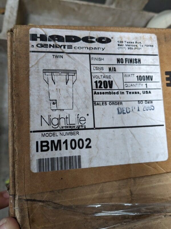 Hadco Ballast Box 120V, 100MV IBM1002