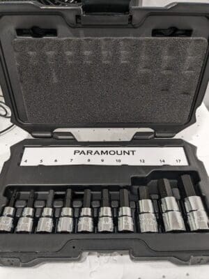 PARAMOUNT Hex Bit Socket Set: 3/8 & 1/2" Drive, 10 Pc, 4-17mm PAR-2HBS-S10M