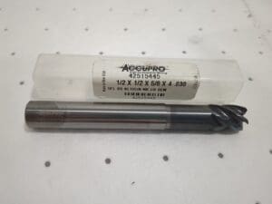 ACCUPRO Corner Radius End Mill: 1/2" Dia, 5/8" LOC Corner Radius end 95169719