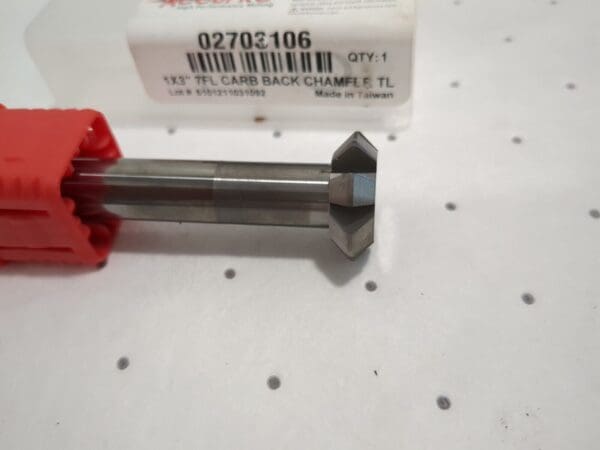 ACCUPRO Back Chamfer: 1" Dia, 90 °, Solid Carbide, Single End 02703106