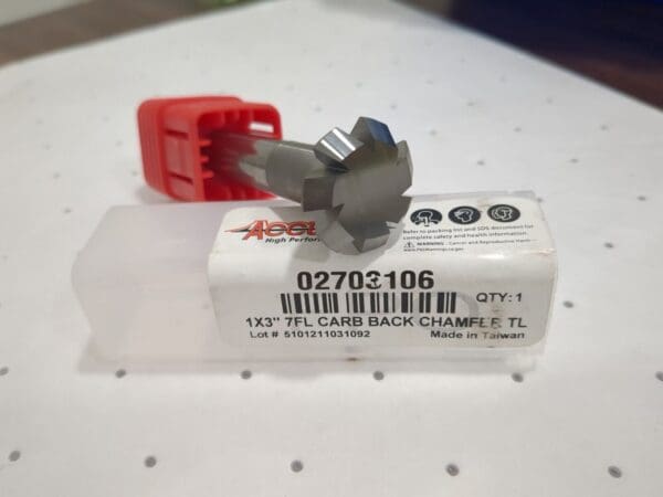 ACCUPRO Back Chamfer: 1" Dia, 90 °, Solid Carbide, Single End 02703106