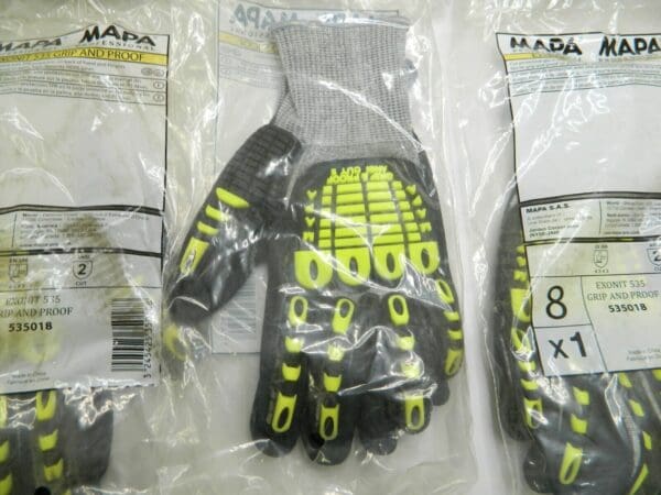 MAPA Exonit 535 Grip and Proof Impact Gloves ANSI CUT 2 SZ M/8 Qty 6 535018