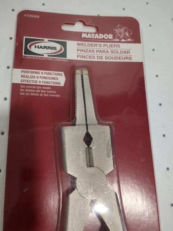 HARRIS PRODUCTS Welder's Plier: 1-3/4" Jaw Length, Side Cutter 4705008