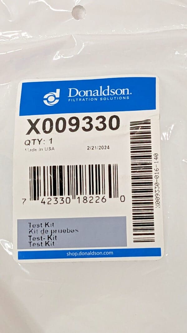 Donaldson Hydraulic Oil Analysis Kit X009330