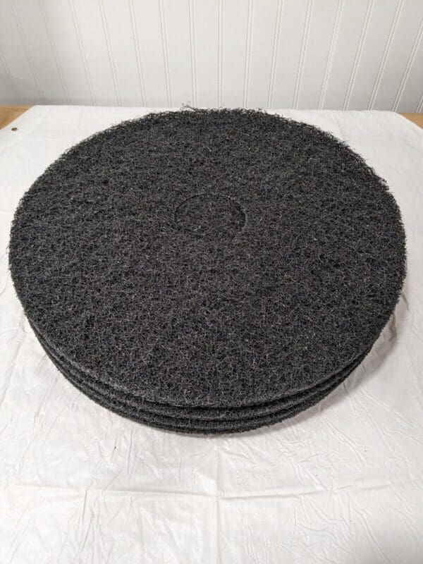 PRO-SOURCE 17" Heavy Duty Black Floor Stripping Pad: Coarse Qty 5 PS-400117