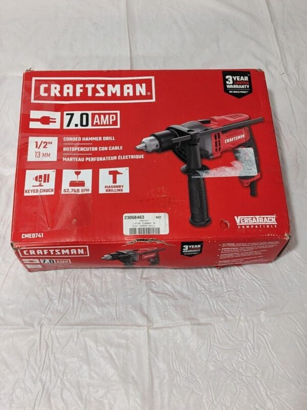 Craftsman 7.0 AMP 1/2" (13mm) Corded Hammer Drill CMED741