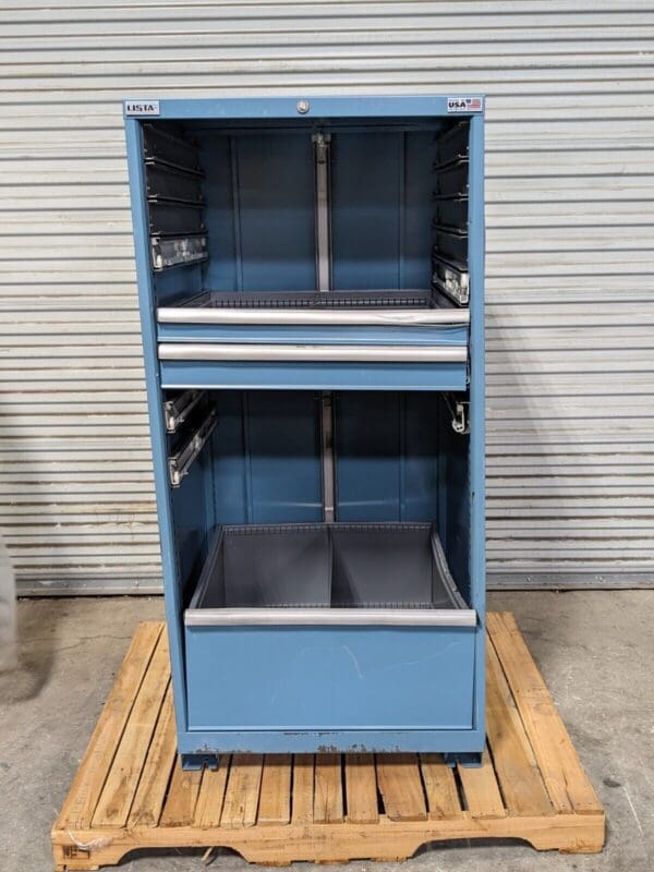 Lista Modular Storage Cabinet 12 Drawer 59 x 28 x 28 Steel Blue PARTS/REPAIR