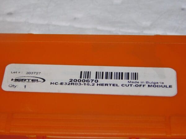 Hertel Indexible Cutoff & Grooving Module 3mm Max DOC RH 20000670 HC-E32R03-16.2