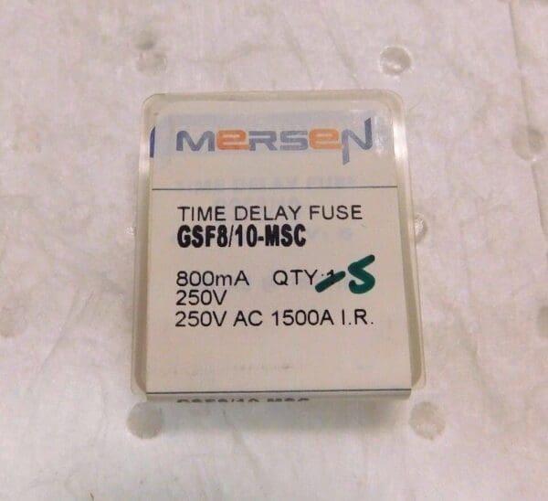 Mersen Time Delay Miniature Ceramic Fuses 6 Packs of 5 250V 0.80A GSF8/10