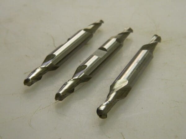 Pro-Grade Ball Double End Mills 3 Pack 1/4" Dia 1/2" LOC 2 Flute HSS 01761162