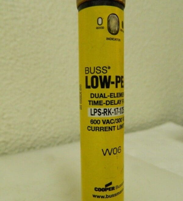 Cooper Bussmann 3pk of 300 VDC 600 VAC 17.50 Amp Time Delay Fuse LPS-RK17-1/2SPI