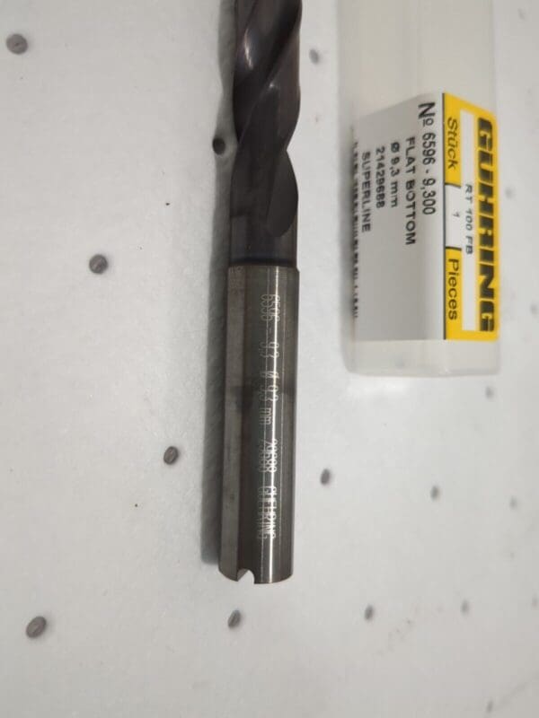 GUHRING Screw Machine Length Drill Bit 9.30 mm Dia 180 deg Pt Carbide 75114181