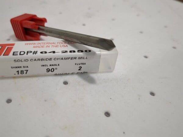 INTERNAL TOOL Chamfer Mill: 3/16" Dia carbide Single End 2fl 64-2850-C