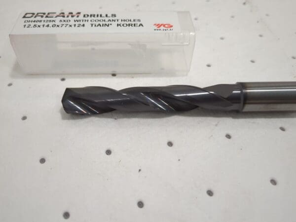 YG-1 Dream Drill 12.5mm Carbide 140° PtLong 14mm Shank Through Coolant DH408125