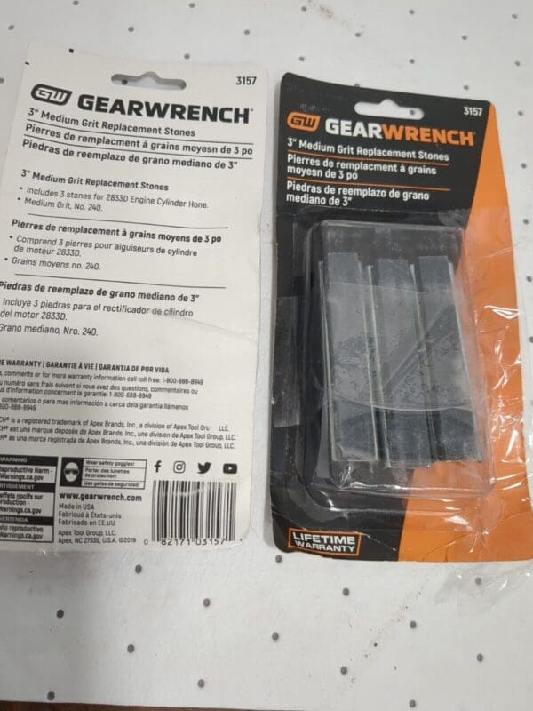 GearWrench 2pk of- Replacement Stones, 3", Medium Grit 3157