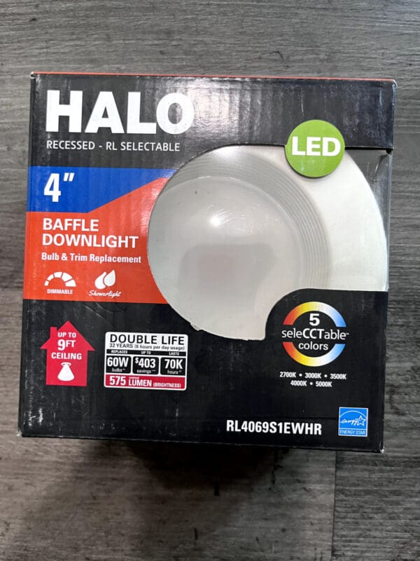 Halo RL4069S1EWHR 4" Retrofit LED Module Matte White