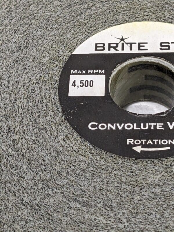 Brite Star Convolute Wheel: 6" Dia, 1" Face Width, 1" Hole 4,500 RPM 54829411