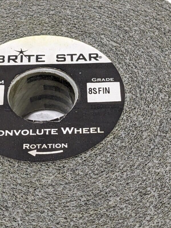 Brite Star Convolute Wheel: 6" Dia, 1" Face Width, 1" Hole 4,500 RPM 54829411