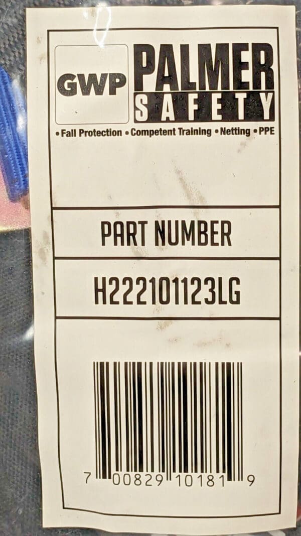 GWP Palmer Safety Blue Full Body Harness 5 Point Adjustment LARGE H222101123LG