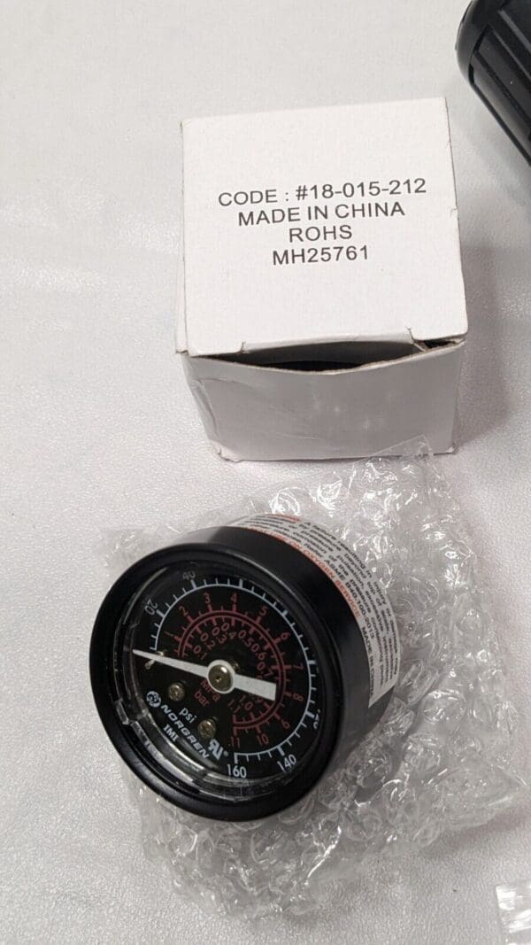 Norgren Filter/Regulator w/Pressure Gauge 1/4 NPT 250 Max PSI B72G-2AK-QE1-RMG