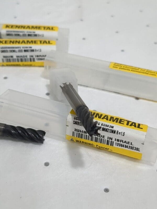 KENNAMETAL 4pc Corner Radius End Mill: 6 mm Dia 5 Fl Solid Carbide 3524488