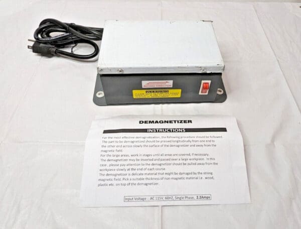 Demagnetizer Single Phase 120V 60Hz 9" Long X 4-1/2" Wide X 3-1/4" High TDZ-E1