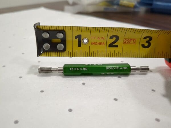 GF GAGE Plug Thread Gage M5x0.80 Thread 6H Class Double End Go&NoGo W0500806HS