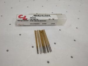 CHICAGOLATROBE 12 pk Screw Machine Length Drill Bit1/32"Dia 135 deg Pt HSS 48202