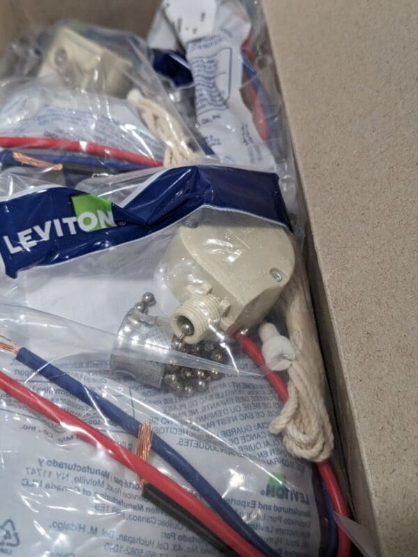 LEVITON Pull Chain Switch, 3-Speed, 4-Position Qty 10 1689-50