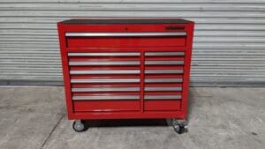 Pro Source Tool Box Roller Cabinet 13 Drawer 42" x 18" x 39" Steel Red