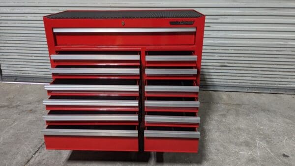 Pro Source Tool Box Roller Cabinet 13 Drawer 42" x 18" x 39" Steel Red