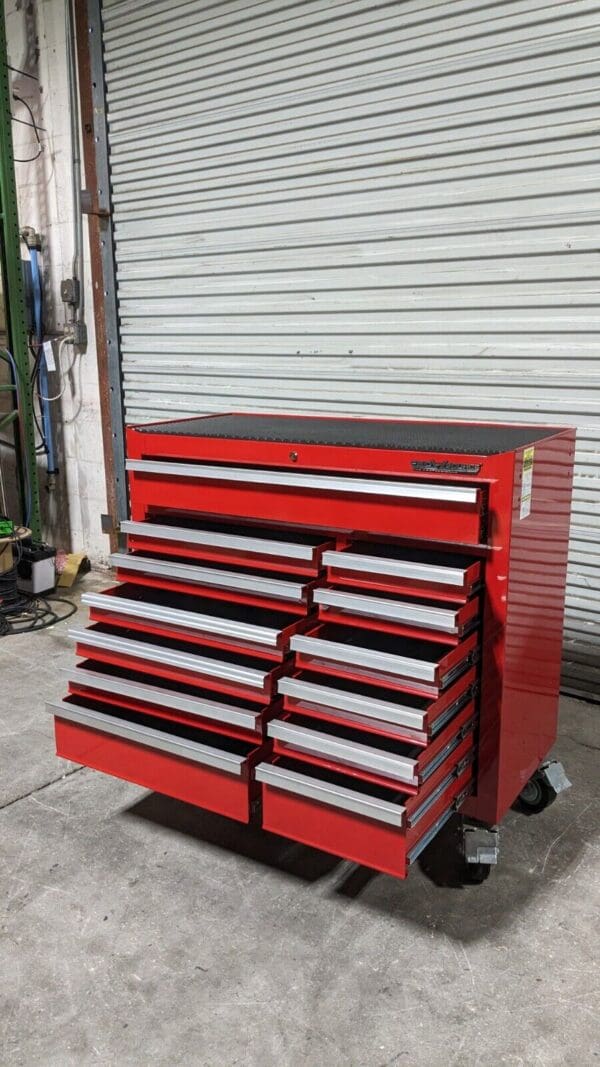 Pro Source Tool Box Roller Cabinet 13 Drawer 42" x 18" x 39" Steel Red