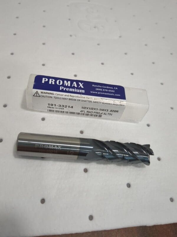 PROMAX Roughing&Finishing End Mill 1/2" Dia 4 Fl Chipbreaker Carbide191-33214