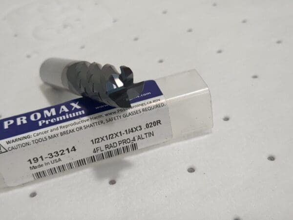 PROMAX Roughing&Finishing End Mill 1/2" Dia 4 Fl Chipbreaker Carbide191-33214