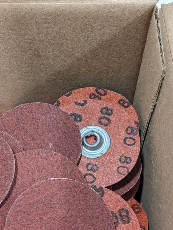 Merit Quick-Change Disc: Type S, 2" Dia, 80 Grit Qty 100 08834166900