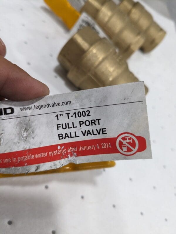 LEGEND VALVE 2-Way Manual Ball Valve: 1" Pipe, Full Port Qty 4 101-065