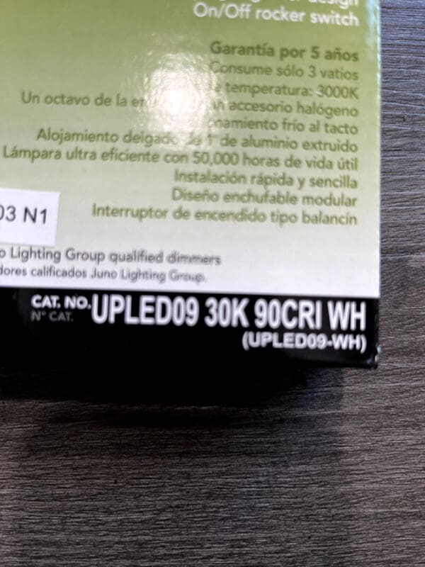 Juno Under Cabinet Lighting LED UPLED09 30K 90CRI WH