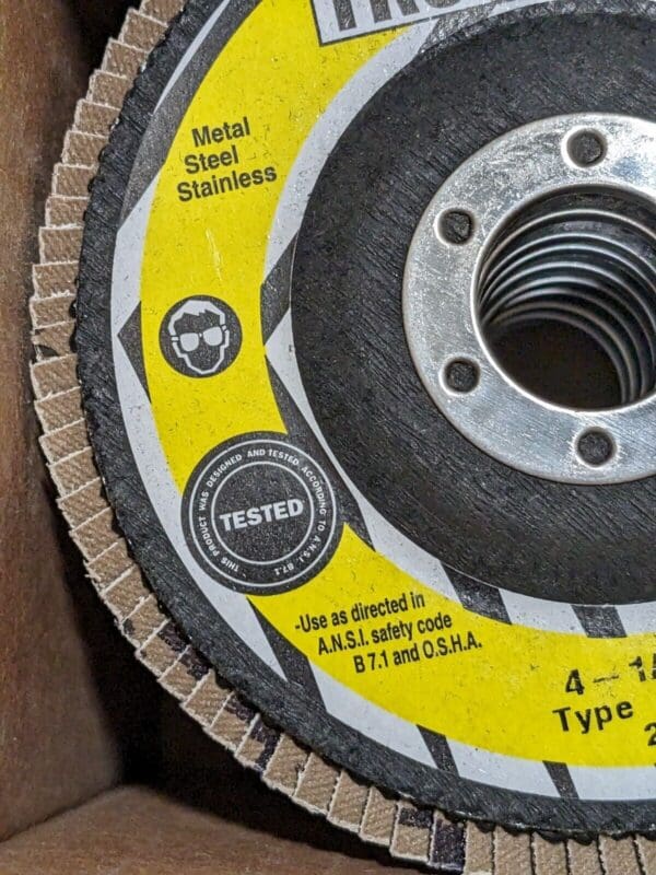 TRU-MAXX Flap Disc: 4-1/2" Dia, 60 Grit, Type 27 Qty 10 66254443396