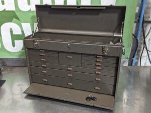 Kennedy 11 Drawer Machinist Chest Tool Box 26" x 8" x 18" Steel Brown 52611B