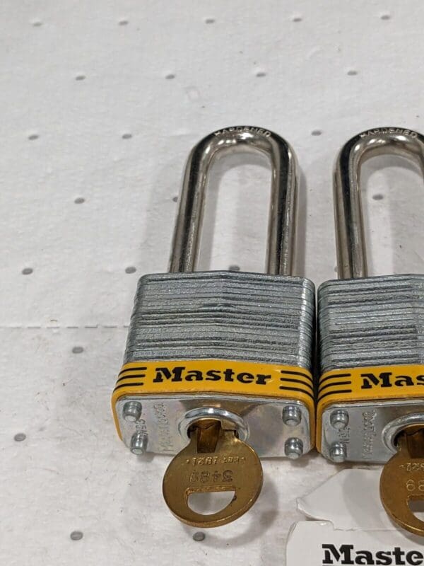 MASTER LOCK 2" Lockout Padlock: Keyed Alike, Laminated Steel Qty 3 KALHYLW-3489