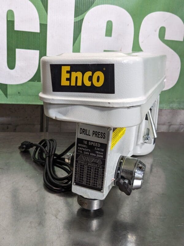 Enco Step Pulley Drill Press 13" Swing 16-Speed 250 - 3100 RPM 115v Parts/Repair