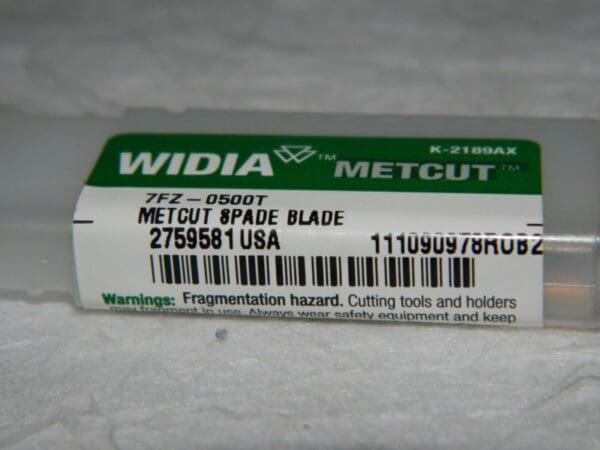 Widia Metcut Spade Blade Insert Seat Size Z HSS 12.7mm #7FZ-0500T