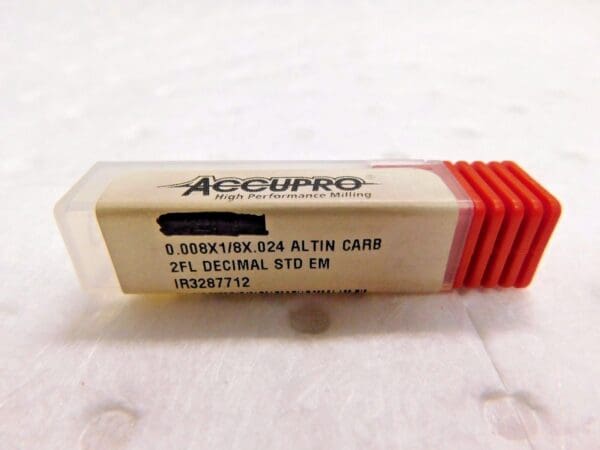 Accupro Solid Carbide Square End Mill 0.008" Dia x 0.24" LOC 2FL #37290061