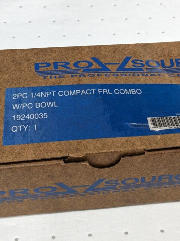 PRO-SOURCE FRL Combination Unit 1/4 NPT, Compact with Pressure Gauge FRL600C-02N