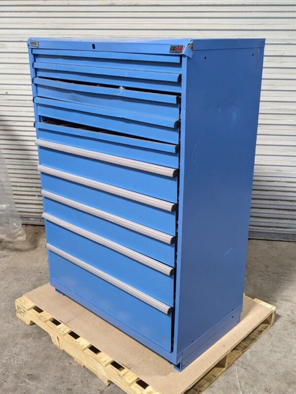 Lista Modular Storage Cabinet 10 Drawer 59 x 40 x 22 Steel Blue DAMAGE