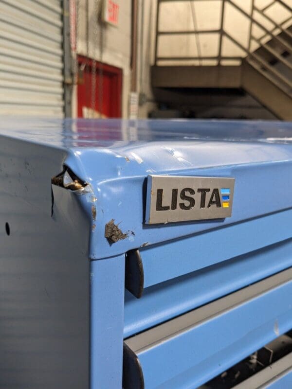 Lista Modular Storage Cabinet 10 Drawer 59 x 40 x 22 Steel Blue DAMAGE